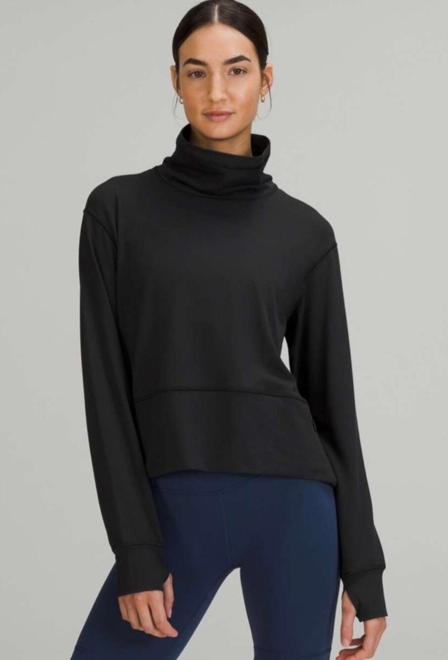 Lululemon Ready to Rulu Pullover Black Sweatshirt Women's 14